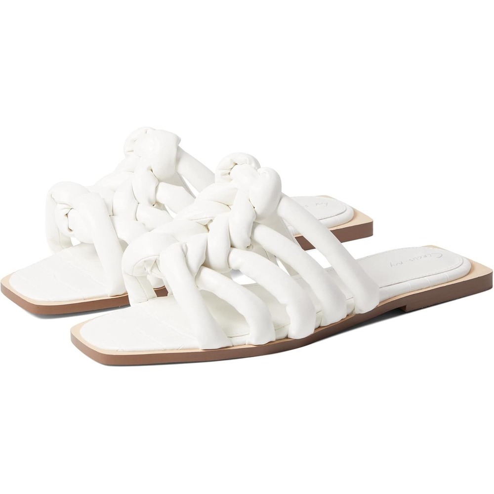 Circus by Sam Edelman White Braided Slide Sandals Sz 9.5 US Excellent Condition
